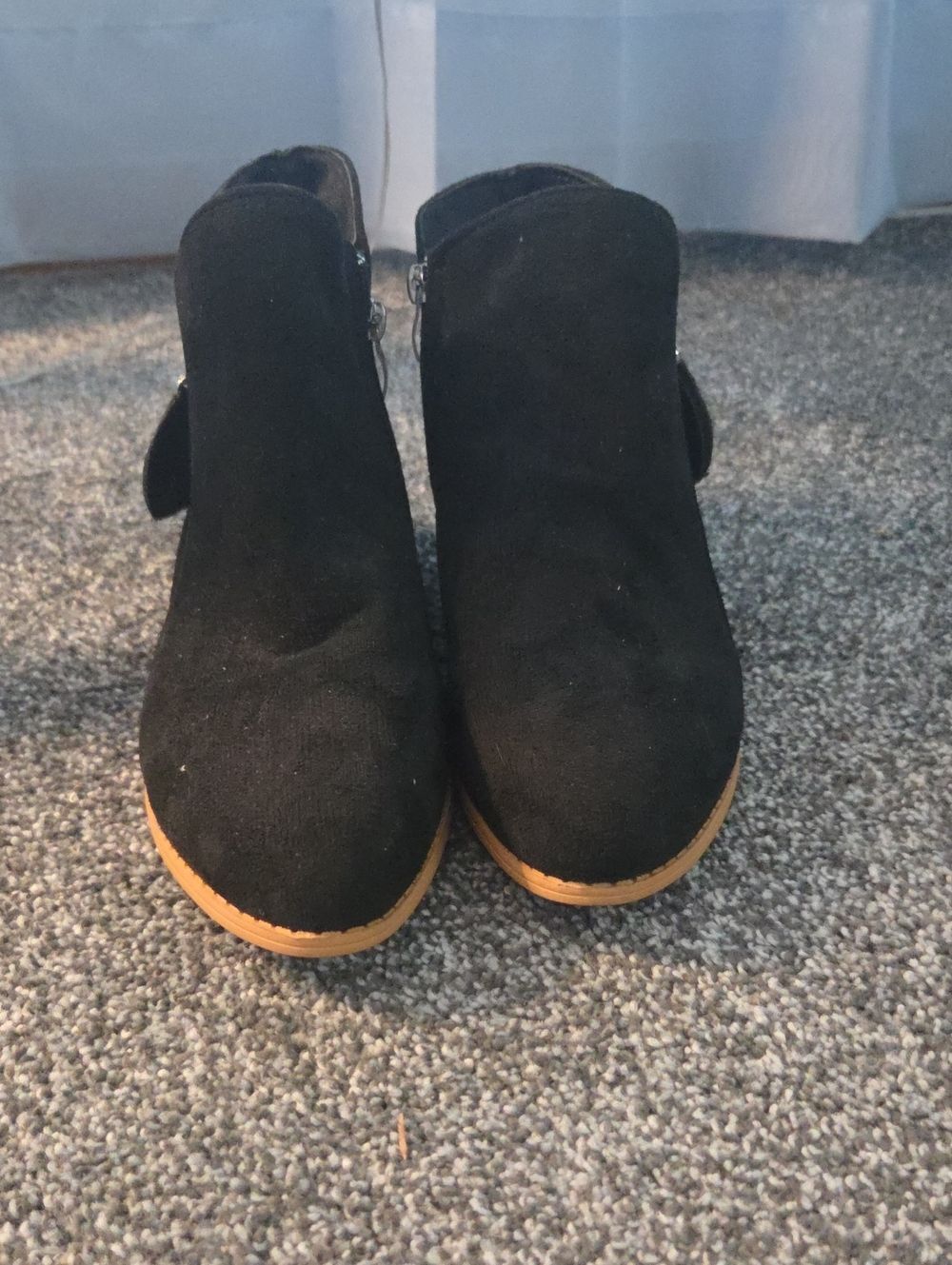Black Suede Women's Ankle Bootie - Classic Slip-On Style